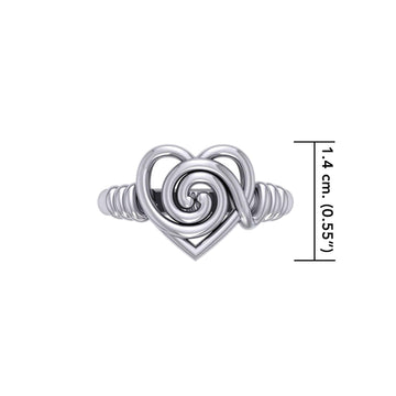Spiral of growth, evolution, and progression. Its continuous, winding form suggests ongoing development and expansion sterling silver Ring by Peter Stone Jewelry TRI2481 - Jewelry